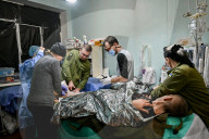 Ukraine Military surgical team works the frontline