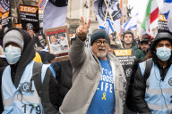 British Jews and allies from across the UK, march together against antisemitism from The Royal Courts of Justice to Parliament Square, London, UK