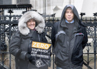 British Jews and allies from across the UK, march together against antisemitism from The Royal Courts of Justice to Parliament Square, London, UK