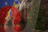 Christmas lights in Kharkiv