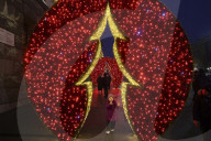 Christmas lights in Kharkiv