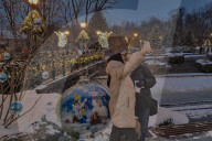 Christmas lights in Kharkiv
