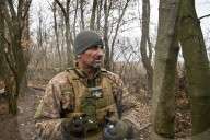 Ukraine troops on front lines