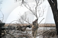 Ukraine troops on front lines