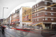The Angel Gabriel comes to Fulham, in partnership with Global Street Art and the National Gallery at 353 Fulham Road, London, UK.