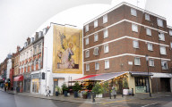 The Angel Gabriel comes to Fulham, in partnership with Global Street Art and the National Gallery at 353 Fulham Road, London, UK.