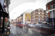 The Angel Gabriel comes to Fulham, in partnership with Global Street Art and the National Gallery at 353 Fulham Road, London, UK.