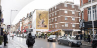 The Angel Gabriel comes to Fulham, in partnership with Global Street Art and the National Gallery at 353 Fulham Road, London, UK.