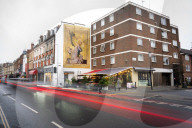 The Angel Gabriel comes to Fulham, in partnership with Global Street Art and the National Gallery at 353 Fulham Road, London, UK.
