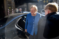Angela Merkel arriva alla Libreria Rizzoli per il  firmacopie del suo nuovo Libro  
