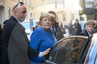 Angela Merkel arriva alla Libreria Rizzoli per il  firmacopie del suo nuovo Libro  