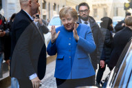 Angela Merkel arriva alla Libreria Rizzoli per il  firmacopie del suo nuovo Libro  