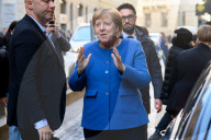 Angela Merkel arriva alla Libreria Rizzoli per il  firmacopie del suo nuovo Libro  