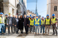 Torino, la Ministra Anna Maria Bernini visita la Cavallerizza Reale dove si stanno svolgendo i lavori di adeguamento per la creazione di un nuovo polo culturale