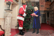 Queen Camilla decorates a Christmas tree with children