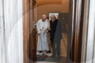 Palestinian President Abbas meets Pope Francis at the Vatican