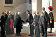 Palestinian President Abbas meets Pope Francis at the Vatican