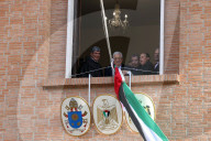 Palestinian President Abbas meets Pope Francis at the Vatican