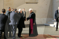 Palestinian President Abbas meets Pope Francis at the Vatican