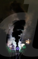 Watercress Line Steam Illuminations in Alresford, UK.