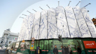 Inaugurazione del Murales nel cantiere  di piazza Venezia