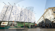 Inaugurazione del Murales nel cantiere  di piazza Venezia
