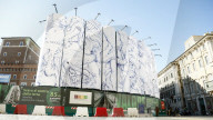 Inaugurazione del Murales nel cantiere  di piazza Venezia