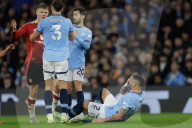 Premier League match between Manchester City and Manchester United at the Etihad Stadium in Manchester, UK.