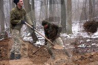 Construction of fortifications in Kharkiv 