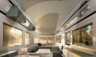 Electric powered mobile home expands at touch of a button