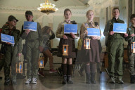 Plast scouts bring Peace Light of Bethlehem to Kyiv