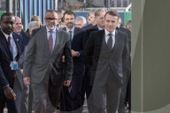 Le président de la République française Emmanuel Macron inaugure l’Académie de l’OMS à Lyon Gerland