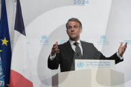 Le président de la République française Emmanuel Macron inaugure l’Académie de l’OMS à Lyon Gerland