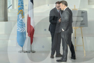 Le président de la République française Emmanuel Macron inaugure l’Académie de l’OMS à Lyon Gerland