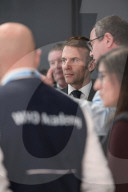 Le président de la République française Emmanuel Macron inaugure l’Académie de l’OMS à Lyon Gerland