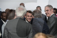 Le président de la République française Emmanuel Macron inaugure l’Académie de l’OMS à Lyon Gerland