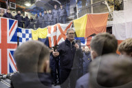 Prime Minister Keir Starmer vists troops on the HMS Iron Duke