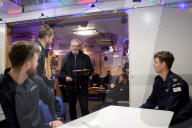 Prime Minister Keir Starmer vists troops on the HMS Iron Duke