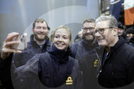Prime Minister Keir Starmer vists troops on the HMS Iron Duke