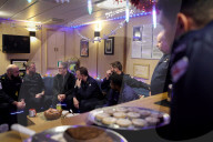 Prime Minister Keir Starmer vists troops on the HMS Iron Duke