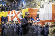 Prime Minister Keir Starmer vists troops on the HMS Iron Duke