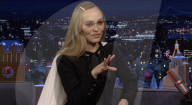 Lily Rose Depp sur le plateau de l'émission "The Tonight Show Starring Jimmy Fallon" à New York