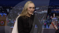 Lily Rose Depp sur le plateau de l'émission "The Tonight Show Starring Jimmy Fallon" à New York