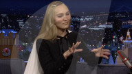 Lily Rose Depp sur le plateau de l'émission "The Tonight Show Starring Jimmy Fallon" à New York