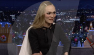 Lily Rose Depp sur le plateau de l'émission "The Tonight Show Starring Jimmy Fallon" à New York
