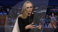 Lily Rose Depp sur le plateau de l'émission "The Tonight Show Starring Jimmy Fallon" à New York