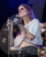 Ethel Cain performing at the Hinterland Music Festival in Saint Charles, Iowa