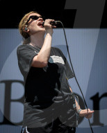 Blondshell performing at the Hinterland Music Festival in Saint Charles, Iowa