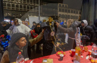 Milano, Cena in galleria per i senza tetto milanesi