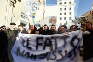 Matteo Salvini a Largo Argentina dopo l&#x2019;assoluzione al processo Open Arms 
Matteo Salvini a Largo Argentina dopo l&#x2019;assoluzione al processo Open Arms 